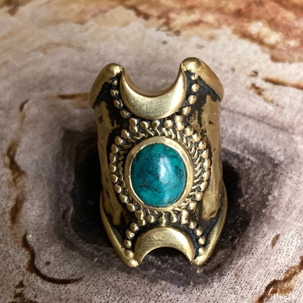 Free People Turquoise Ring - 7 - Picture 1 of 5